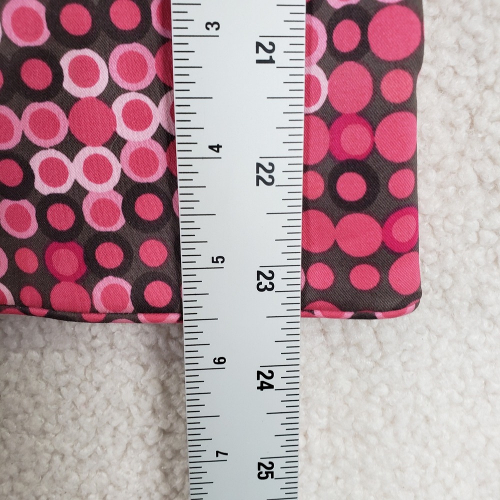 Sigrid Olsen Coat Womens 6 Brown Pink Circle Print Stretch Retro Longline Jacket - Picture 10 of 11